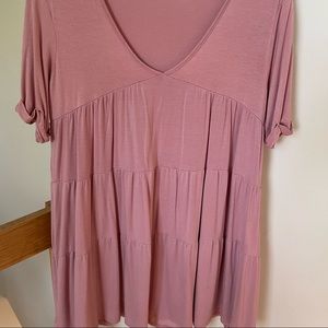 Pink t-shirt dress